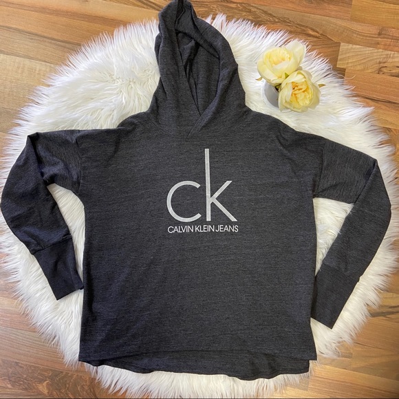 calvin klein jeans grey hoodie